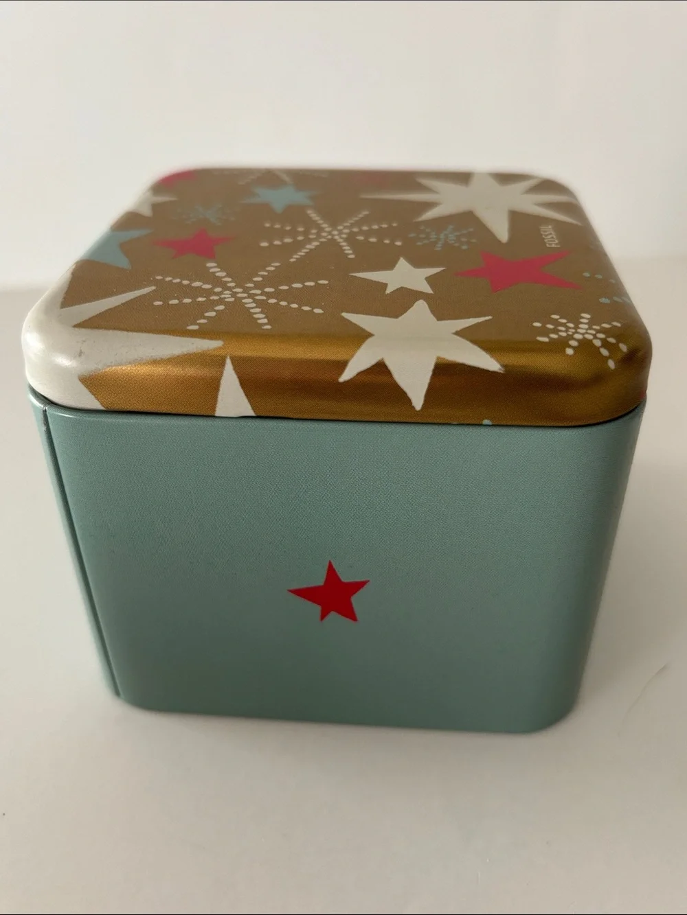 Fossil Holiday Themed Watch Tin Box